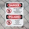 Signmission Do Not Enter When Equipment Is Bilingual Danger Sign, Plastic, 7in W x 10in L, 2PK OS-2PACK-DS-P-710-VS-1138 - alternate 6